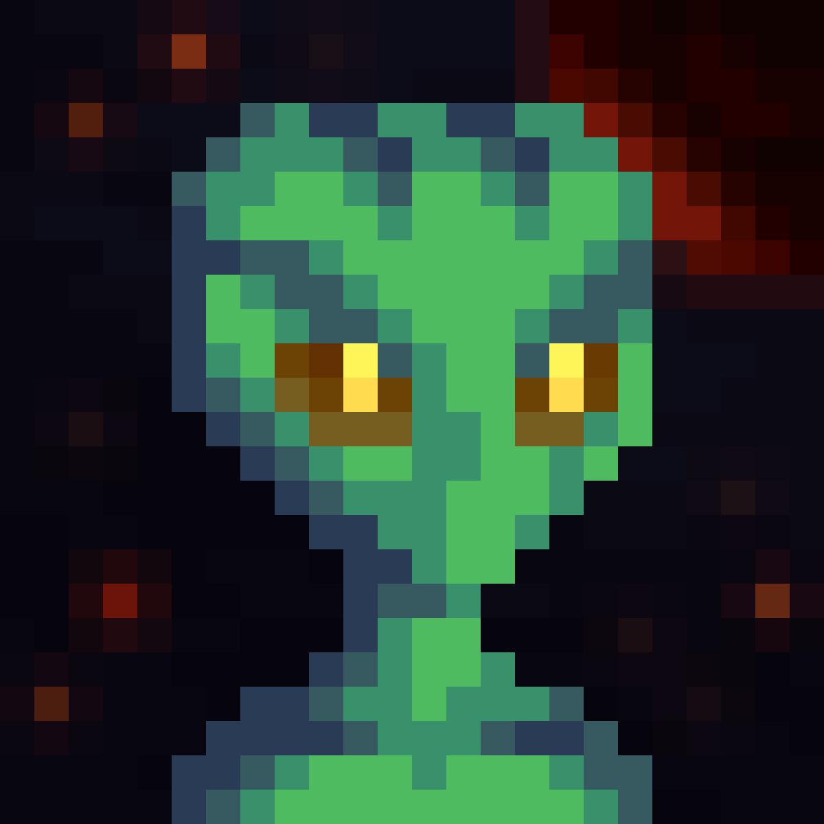 Reptilian Green animated NFT model