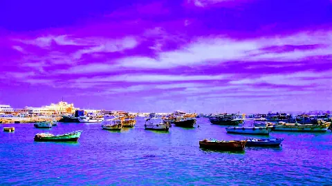 Alexandria's old harbour on Egypt's Mediterranean coast.