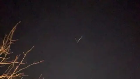 V shape UFO January 2024