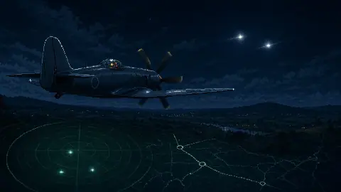Royal Australian Navy Sea Fury and three radar returns