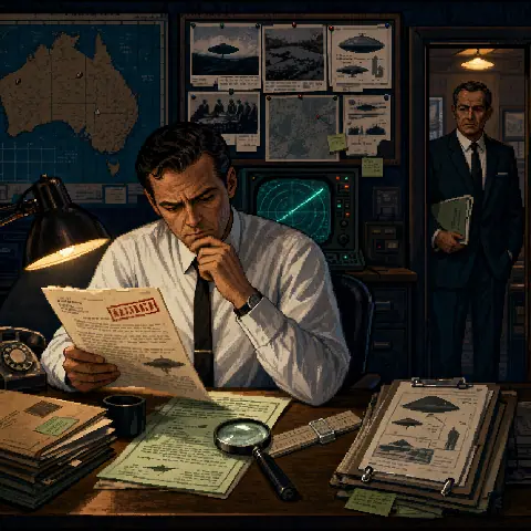 1971 Australian scientific intelligence officer reviewing a classified UFO memorandum