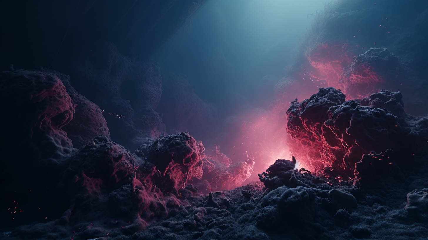 A deep sea hypothermal vent