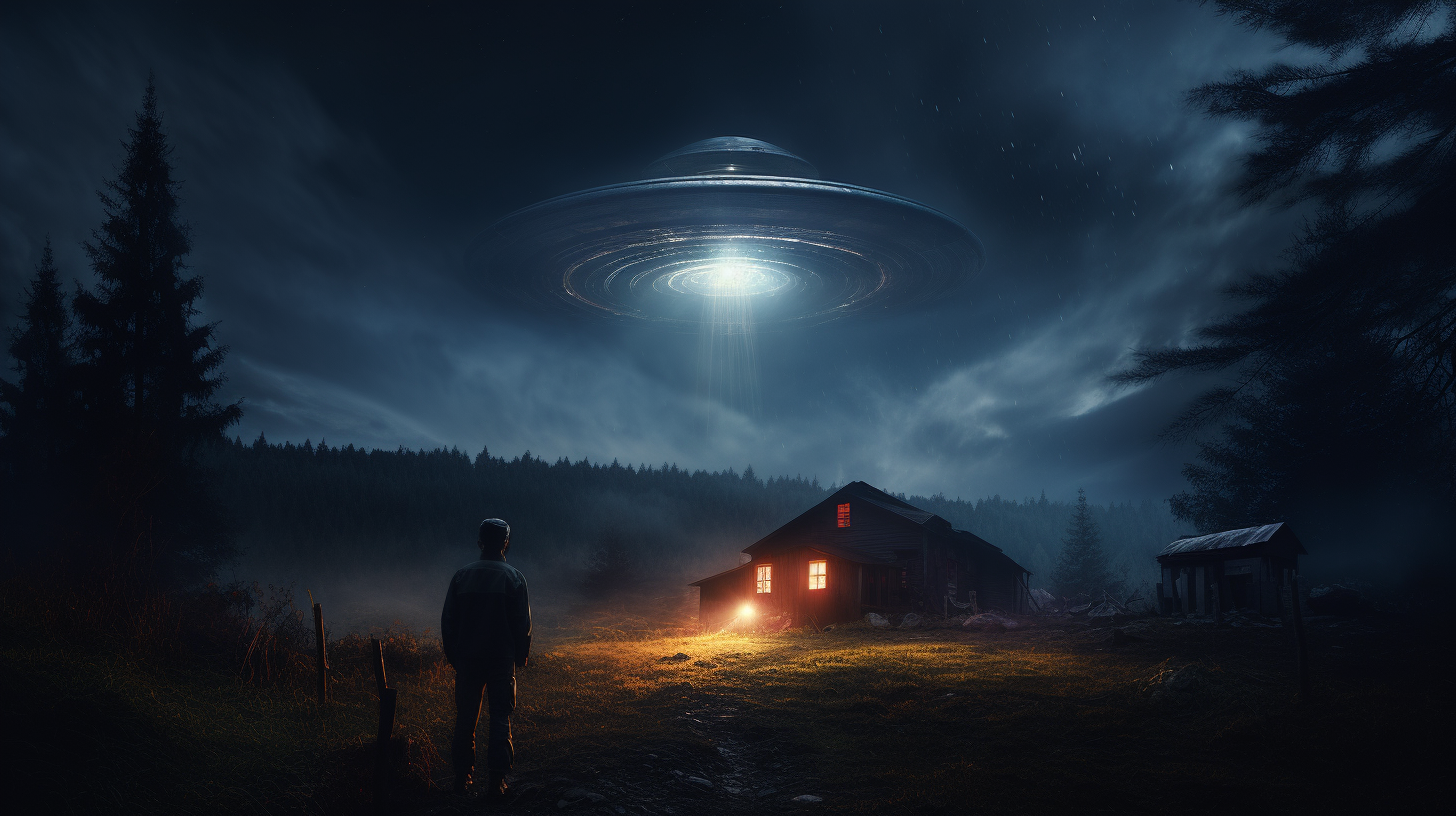 An alien and UFO encounter