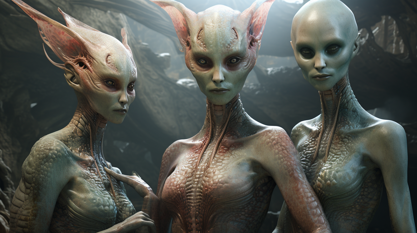 Complex humanoid alien life