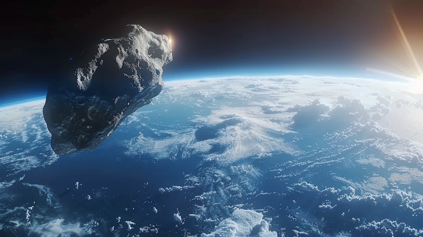 Asteroid orbiting Earth
